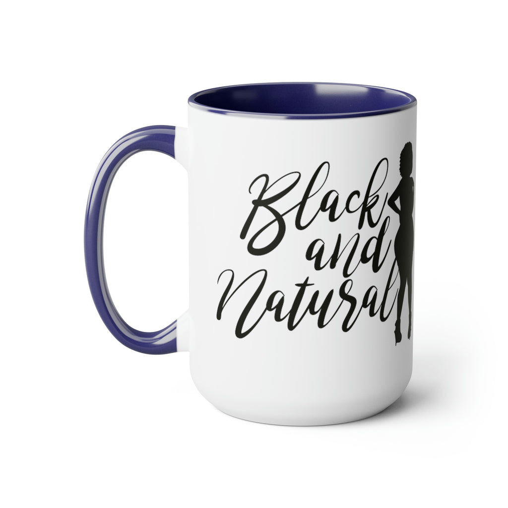 Black & Natural Coffee Mug, 15oz