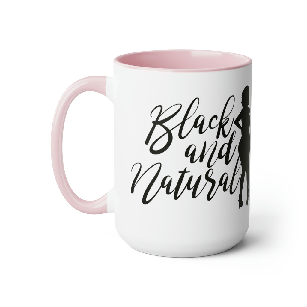 Black & Natural Coffee Mug, 15oz
